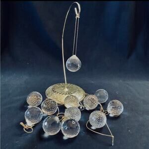 Clear Faceted Drop Christmas Ornaments